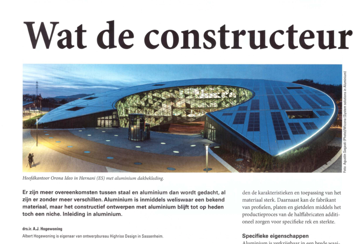 Wat de constructeur moet weten